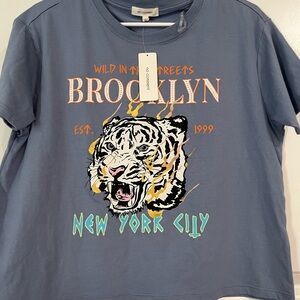 IC Collection Kids Blue Tiger Graphic Tee